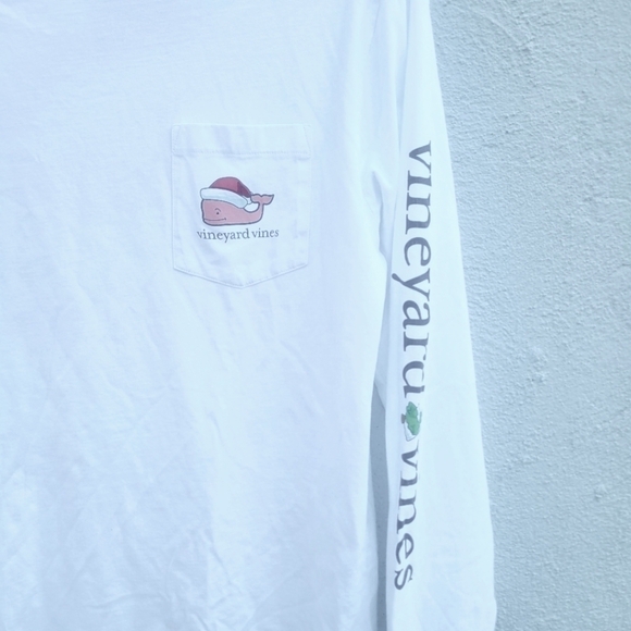 Vineyard Vines white Christmas long sleeve top size M - Picture 2 of 5